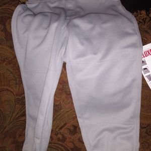 Y baseball pants 2 white one gray